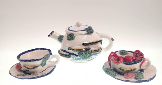 Seth Paynes hand-built tea set 