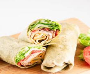 Whole wheat turkey wrap